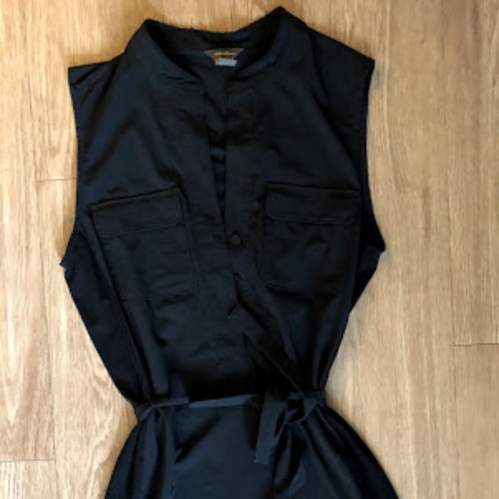 Black Eddie Bauer Cinch-waist Dress